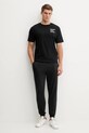 New Balance t-shirt bawełniany MT53921BK czarny AW25