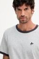Βαμβακερό μπλουζάκι Levi's γκρί 003R5.0001