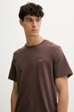 Bombažna kratka majica Levi's rjava 56605.0293