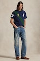 Одежда Хлопковая футболка Polo Ralph Lauren 710P00092 тёмно-синий