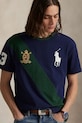 Хлопковая футболка Polo Ralph Lauren тёмно-синий 710P00092