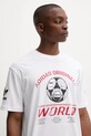 adidas Originals tricou din bumbac 90S Ftbl Tee alb JX3065
