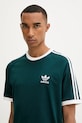 Хлопковая футболка adidas Originals 3-Stripes зелёный JY1374