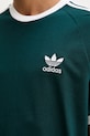 Хлопковая футболка adidas Originals 3-Stripes JY1374 зелёный