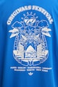 adidas Originals tricou din bumbac Music Fests Tee albastru KR5104
