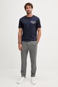 Памучна тениска Gant 2067044 тъмносин AW25