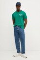 Gant t-shirt bawełniany 2067044 zielony AW25