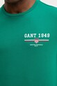 Gant t-shirt bawełniany 2067044 zielony
