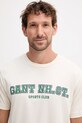 Gant t-shirt bawełniany beżowy 2003345