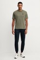 Napapijri t-shirt bawełniany S-Badge NP0A8949G0A1 zielony AW25