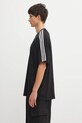Y-3 t-shirt z wełną 3-Stripes JW7352 czarny AW25