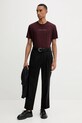 Pamučna majica Calvin Klein LV04LD230G bordo AW25