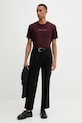 Calvin Klein tricou din bumbac LV04LD230G burgundia AW25