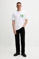 Бавовняна футболка Calvin Klein LV04RD823G білий AW25