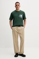 Calvin Klein t-shirt bawełniany LV04RD823G zielony AW25
