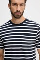 Памучна тениска Pepe Jeans тъмносин PM5010085
