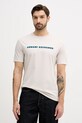 Armani Exchange t-shirt bawełniany nadruk beżowy XM001458.AF10364