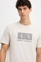 Armani Exchange t-shirt bawełniany beżowy XM001463.AF10356