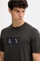 Armani Exchange t-shirt bawełniany brązowy XM001463.AF10356