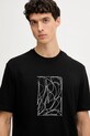 Armani Exchange t-shirt bawełniany czarny XM001468.AF10362