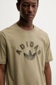 adidas Originals tricou din bumbac Trefoil verde JV7753