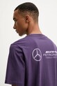 Хлопковая футболка adidas x Mercedes JX8814 фиолетовой