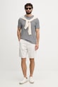 Tommy Hilfiger T-shirt męski bawełniany MW0MW40923 granatowy SS26