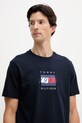 Tommy Hilfiger t-shirt bawełniany granatowy MW0MW41338