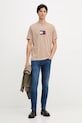 Бавовняна футболка Tommy Hilfiger MW0MW41338 бежевий AW25