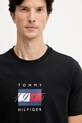 Tommy Hilfiger t-shirt bawełniany czarny MW0MW41338