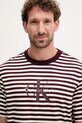 Calvin Klein Jeans pamut póló burgundia LV04RD204G