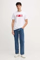 Бавовняна футболка Calvin Klein Jeans LV04RD816G білий AW25