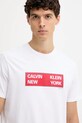 Βαμβακερό μπλουζάκι Calvin Klein Jeans λευκό LV04RD816G