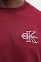 Bavlněné tričko Calvin Klein Jeans LV04RC856G burgundské