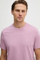 Calvin Klein Jeans t-shirt bawełniany fioletowy LV04RD254G