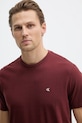 Calvin Klein Jeans tricou din bumbac burgundia LV04RD254G