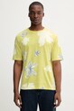 Desigual t-shirt bawełniany JORGE wzorzyste zielony 25WMTK02