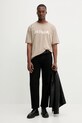 Desigual t-shirt bawełniany VICENTE 25WMTK20 brązowy AW25