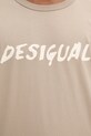 Desigual t-shirt bawełniany VICENTE 25WMTK20 brązowy