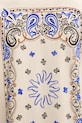 Desigual t-shirt bawełniany BACK PANEL PAISLEY 25WMTK38 beżowy