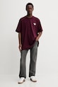 adidas Originals tricou din bumbac Pizza Box Tee HY2075 burgundia AW25