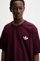 adidas Originals tricou din bumbac Pizza Box Tee burgundia HY2075