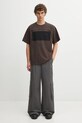 MM6 Maison Margiela t-shirt bawełniany SH0GC0053.M20050.143 brązowy