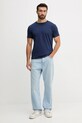 Trussardi tricou din bumbac G0278000048N bleumarin AW25