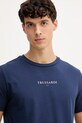 Oblečení Bavlněné tričko Trussardi G0308000054N námořnická modř