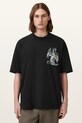 AllSaints t-shirt bawełniany DRAGON czarny M036PC
