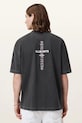 AllSaints tricou din bumbac KNOX gri M048PC