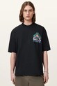 AllSaints t-shirt bawełniany POUNCE nadruk szary M050PC