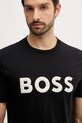 Βαμβακερό μπλουζάκι BOSS Green μαύρο 50548411