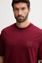 Îmbrăcăminte Calvin Klein tricou din bumbac LV04LD224G burgundia